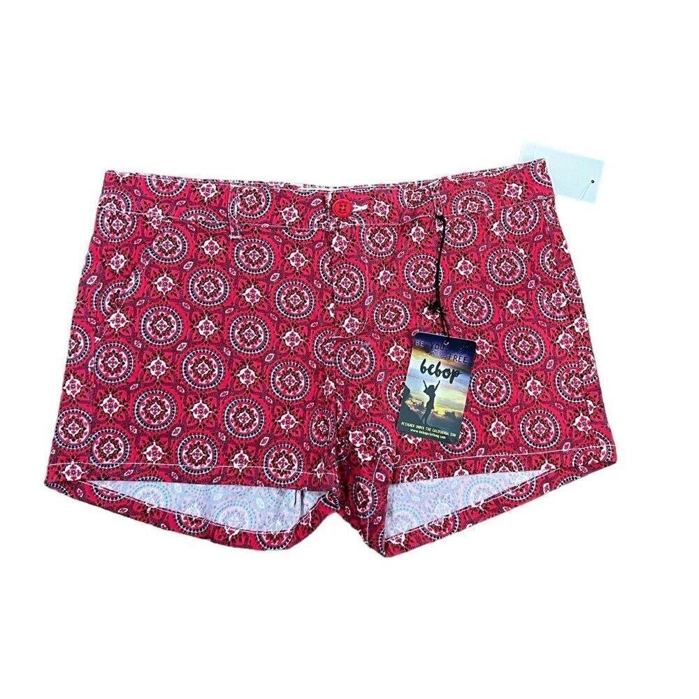 Bebop Women's Short Pink & White Designed Shorts